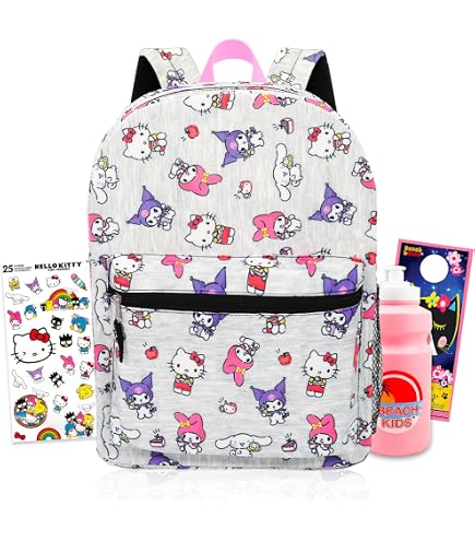 hello kitty backpack with mustache Amazon.com | Sanrio Featuring Tuxedo Sam, My Melody, Badtz-Maru - Bundle 16” White Sanrio School Backpack Plus Water Bottle, Tattoos, More | and Friends School Bag Style:AHC1SHL70MCG2 Bass Pro Shops King color-fog whether youre heading to