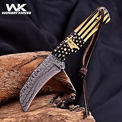WOMBAT KNIVES Handmade Damascus Steel Lineman tools