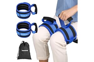 HOOMTREE Leg Lifter Strap Set of 2 for Limited Mobility,Thigh Lifter Strap with Padded Grip and Loop for Knee Hip Surgery Recovery,Mobility Aids Tool for Disabled Get in and Out of Bed,Car,Wheelchair