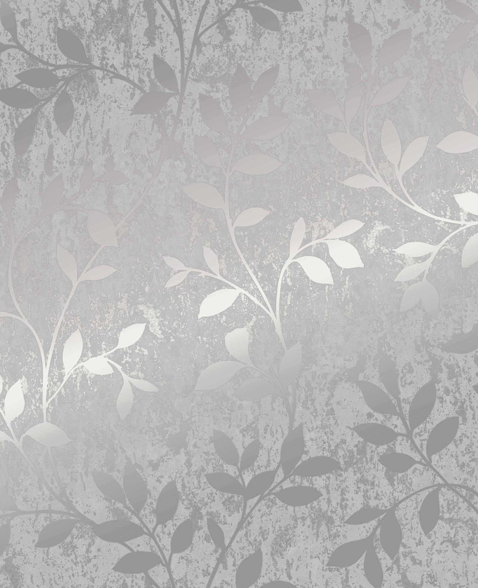 Superfresco Silver Milan Trail Floral Wallpaper | Paste the Paper Application | Silver Floral | Eco-Friendly