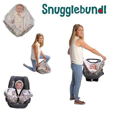 snugglebundl Wickeldecke mit Griff grau