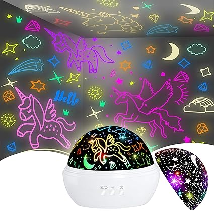 luz nocturna para ninos luz nocturna de unicornio proyector de estrellas para ninos lamparas de unicornio para dormitorio de ninas regalos de