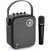70W Voice Amplifier with UHF Wireless Handheld Microphone &amp; Bluetooth 5.3 | Portable PA System &amp; Karaoke Mic Speaker Set with USB/TF/AUX/Guitar for Teaching, Public Speaking &amp; Singing - S100
