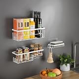 KEGII 3 Pack Shower Caddy White Wall Shelf Organiser view 4
