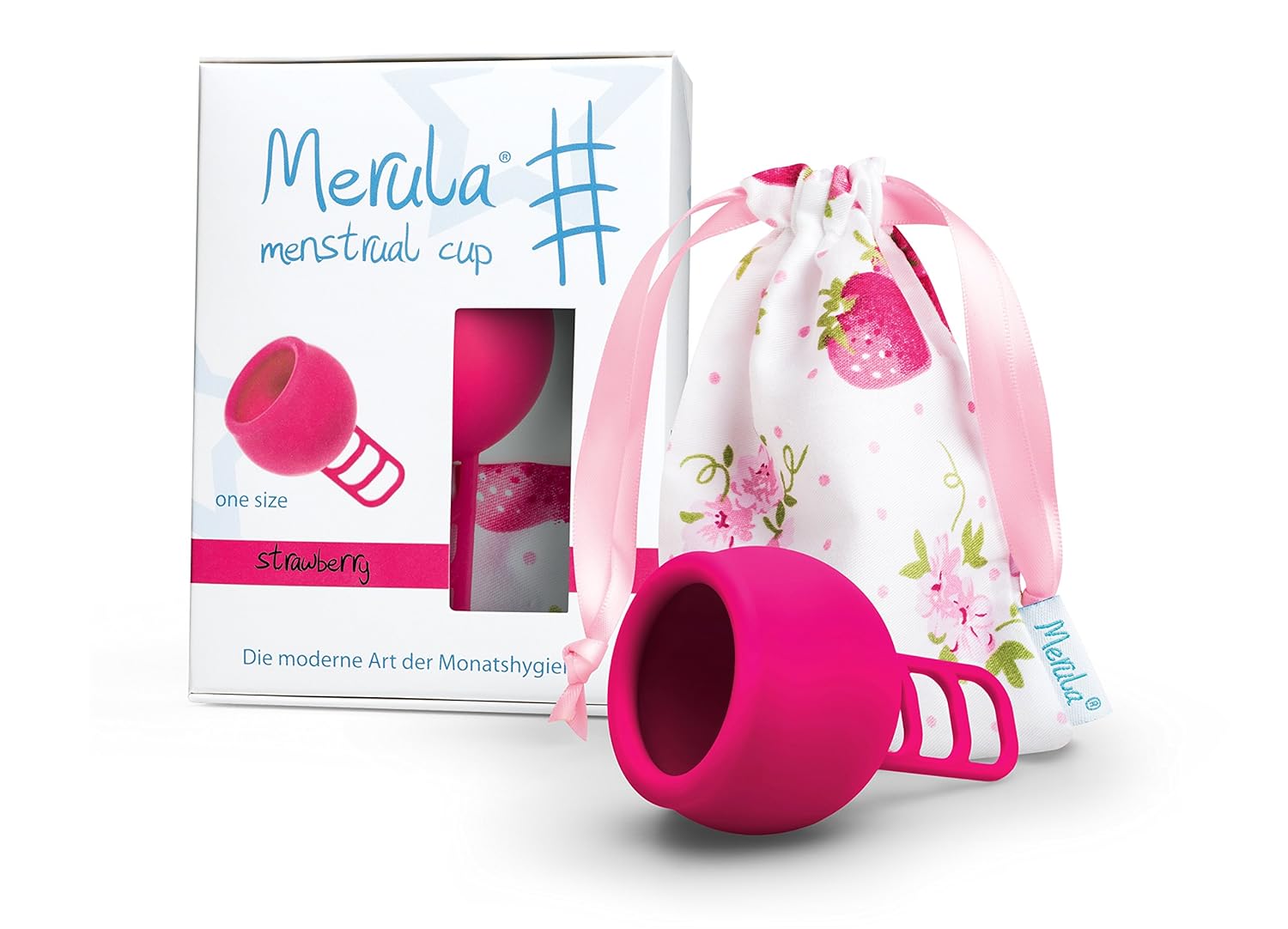 Merula Menstrual Cup Strawberry Pink made of medicalgrade silicone