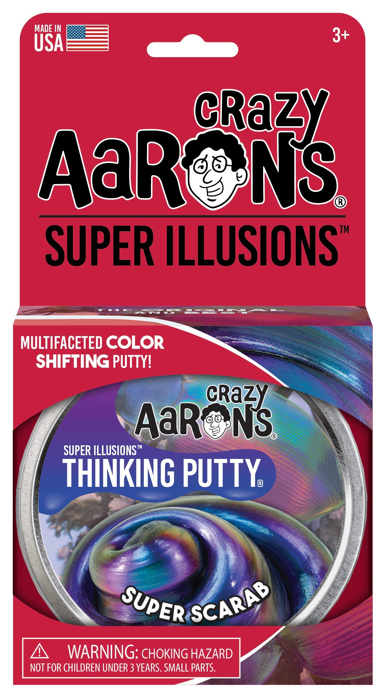 Crazy Aaron's Thinking Putty - Super Scarab - Multi-Color Sensory Putty for Kids and Grown ups in a 4