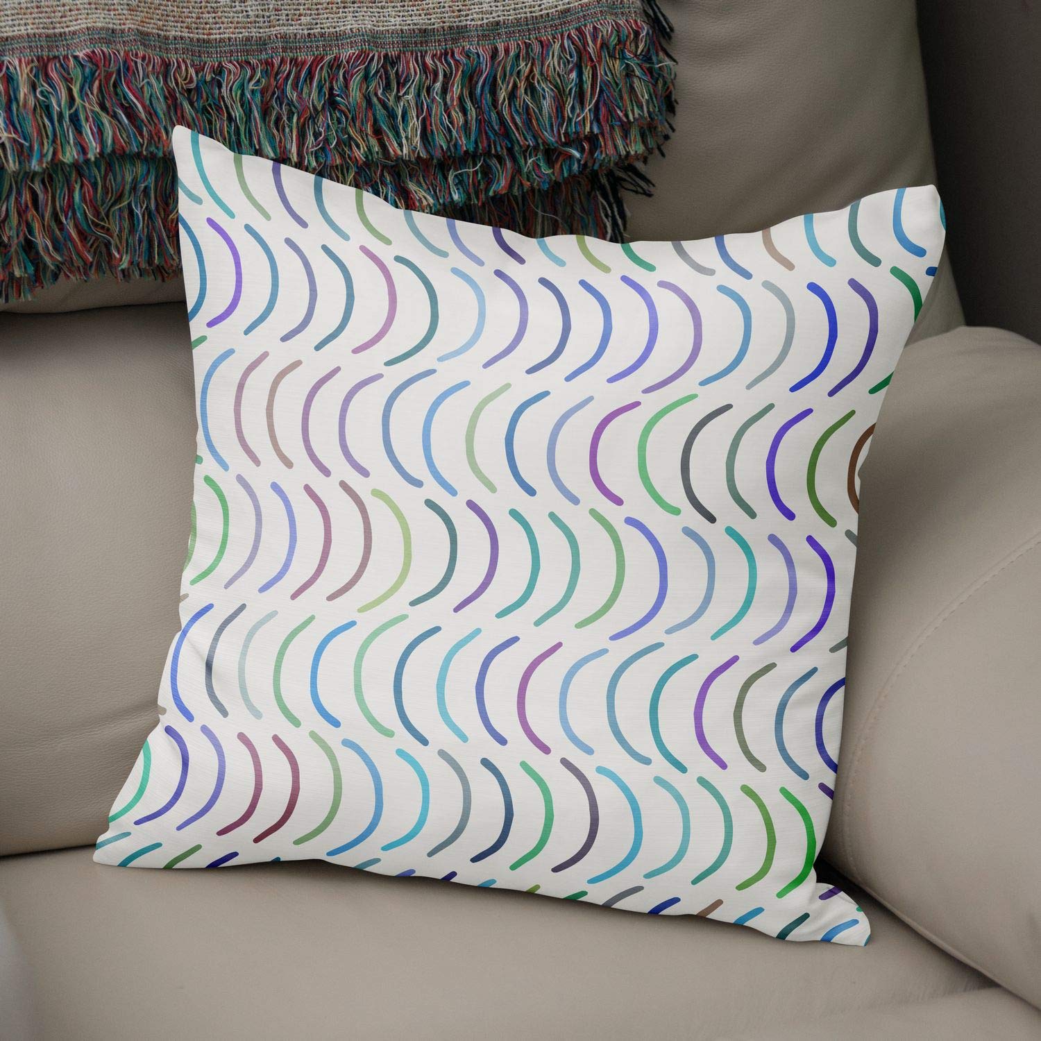 Bonamaison Decorative Cushion Cover, Polycotton, Multicolor, Standard