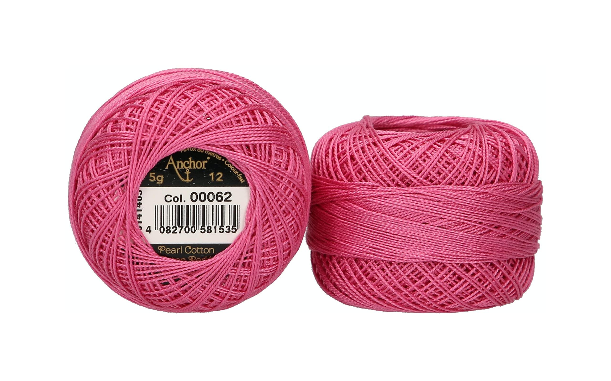 Anchor 4596012-00062 Embroidery Thread, 100% Cotton, 62, Thickness 12, 56 m, 9 g