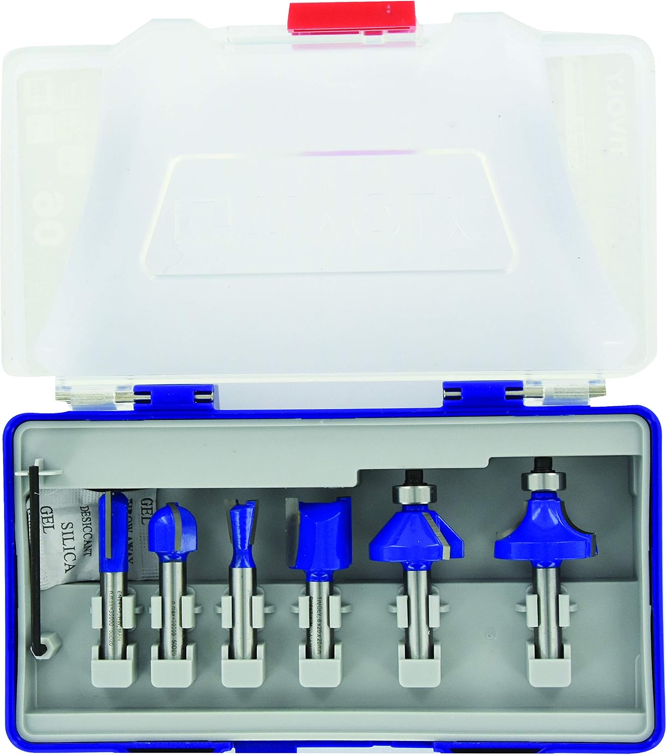 Tivoly, Set of 6 Router bits 8 mm Shank, Carbide Blade sharpened Diamond Very Resistant, Ultra Sharp, high Precision - Image 4