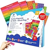 1047 PCS Poetry Magnets for Kids - Magnetic Sight Words, Refrigerator Fridge Magnets for Kids, Word Magnet for Fridge, Sentence Building, Sentence Magnet to Write Poems, Stories - Simply Magic