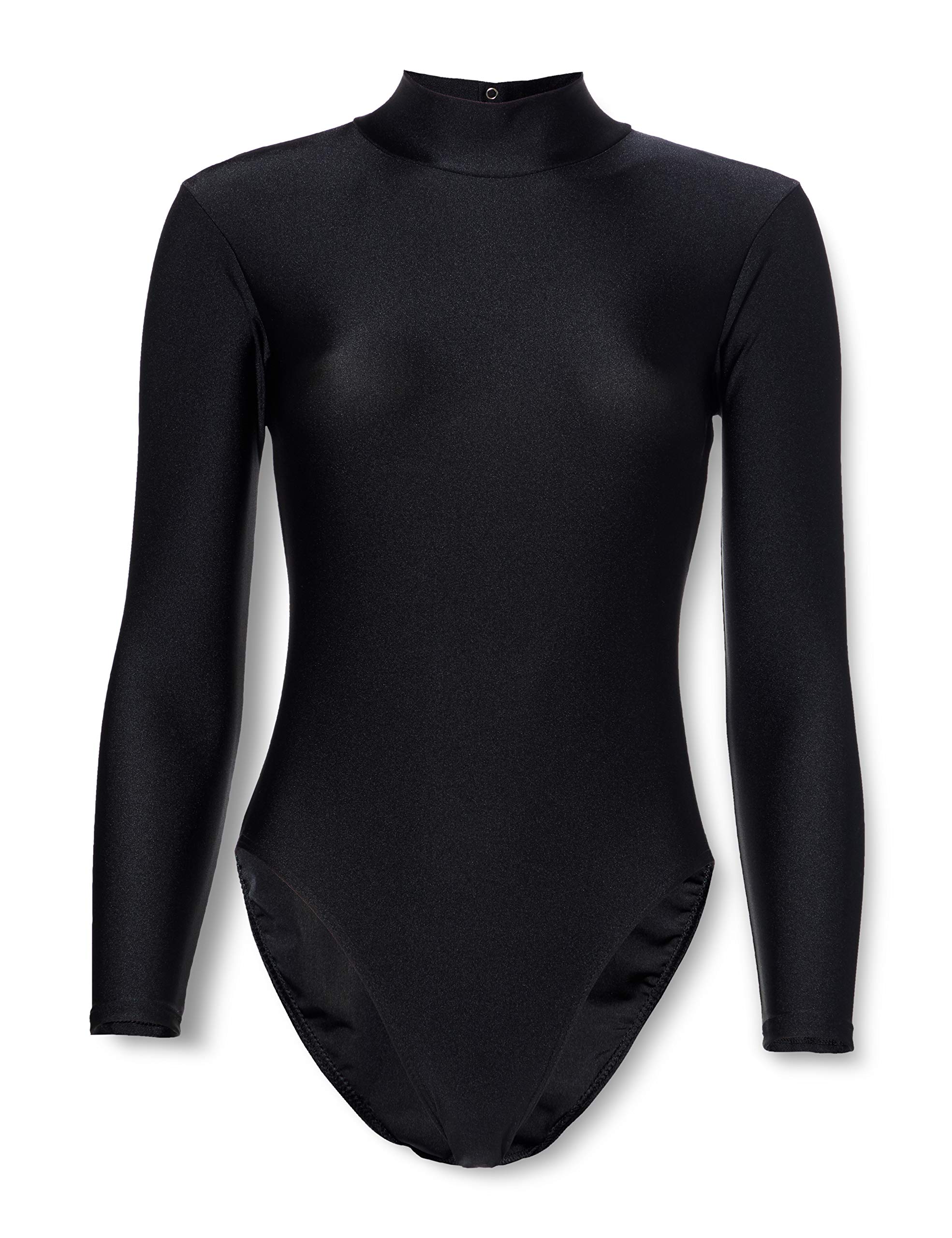 Roch Valley Women Long Sleeve Turtle Neck Leotard Long Sleeve Turtle Neck Leotard - Black, Large