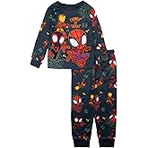Marvel boys 2-piece Loose-fit Set, Superhero Pajamas, Soft & Cute for Kids