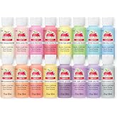 Apple Barrel, Acrylic Paint Set, 16 pc - 2 oz Bottles, Pastel Perfection, Perfect for DIY Arts and Crafts Projects