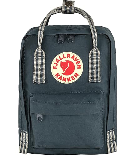 https www.fjallraven.us products kanken-mini-1-backpack variant 42781184656 Fjällräven Kanken Mini Backpack - Compact Everyday Carry, Durable Vinylon Fabric Leather Backpack for Men aircraft cable catch pole day trips or biking Size:9inch