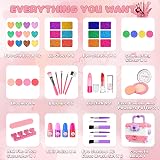 FHNSEL 54 Pcs Kids Makeup Kit Princess Playset Washable Safe Non-Toxic view 2