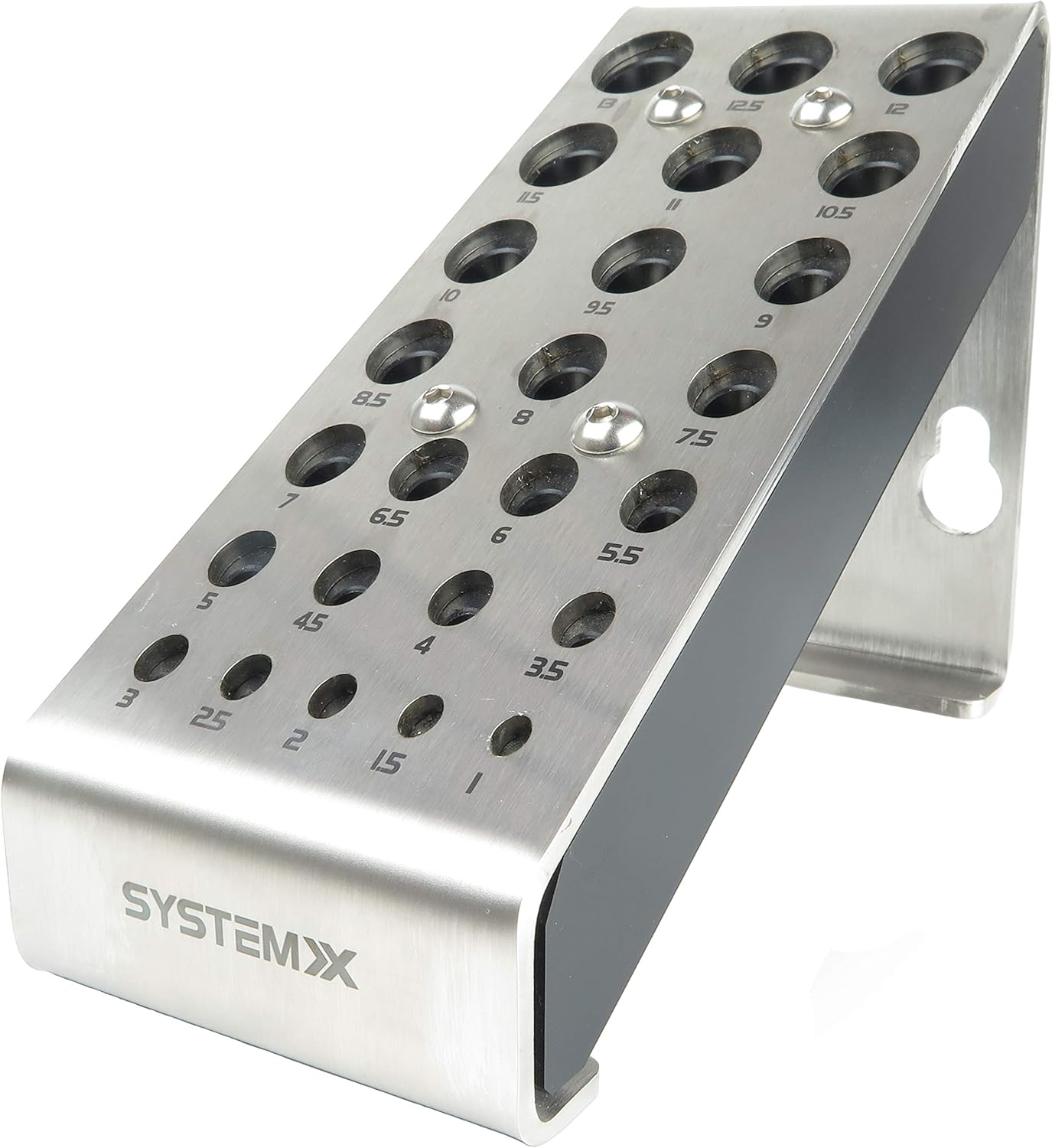 System X Storage SVS 145 Stainless Steel Drill Bit Holder for 25 Metric