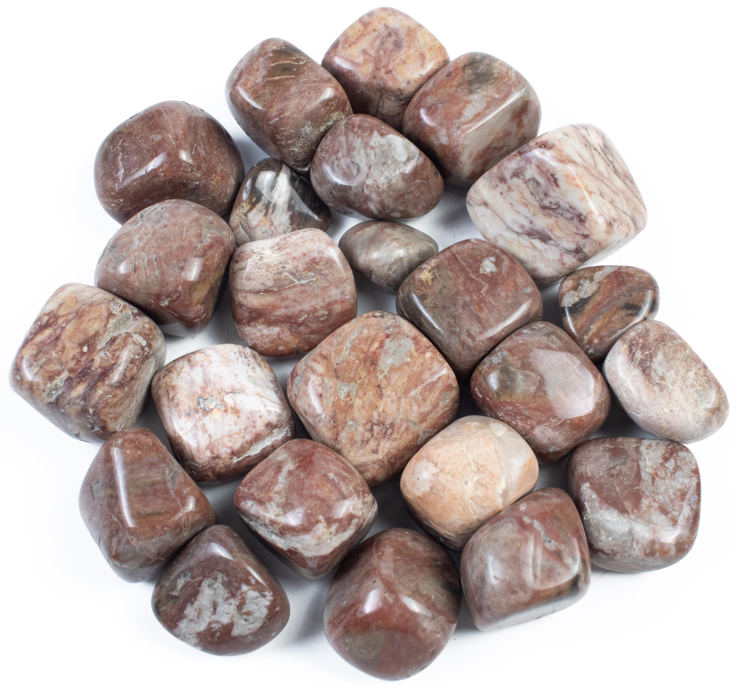 Crocon 1LB Rosetta Jasper Tumbled Stones and