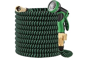 100 FT Garden Hose Expandable Hose - All New 2026 Flexible Water Hose with 10 Functions Spray Nozzle - Car Wash Hose with Sol