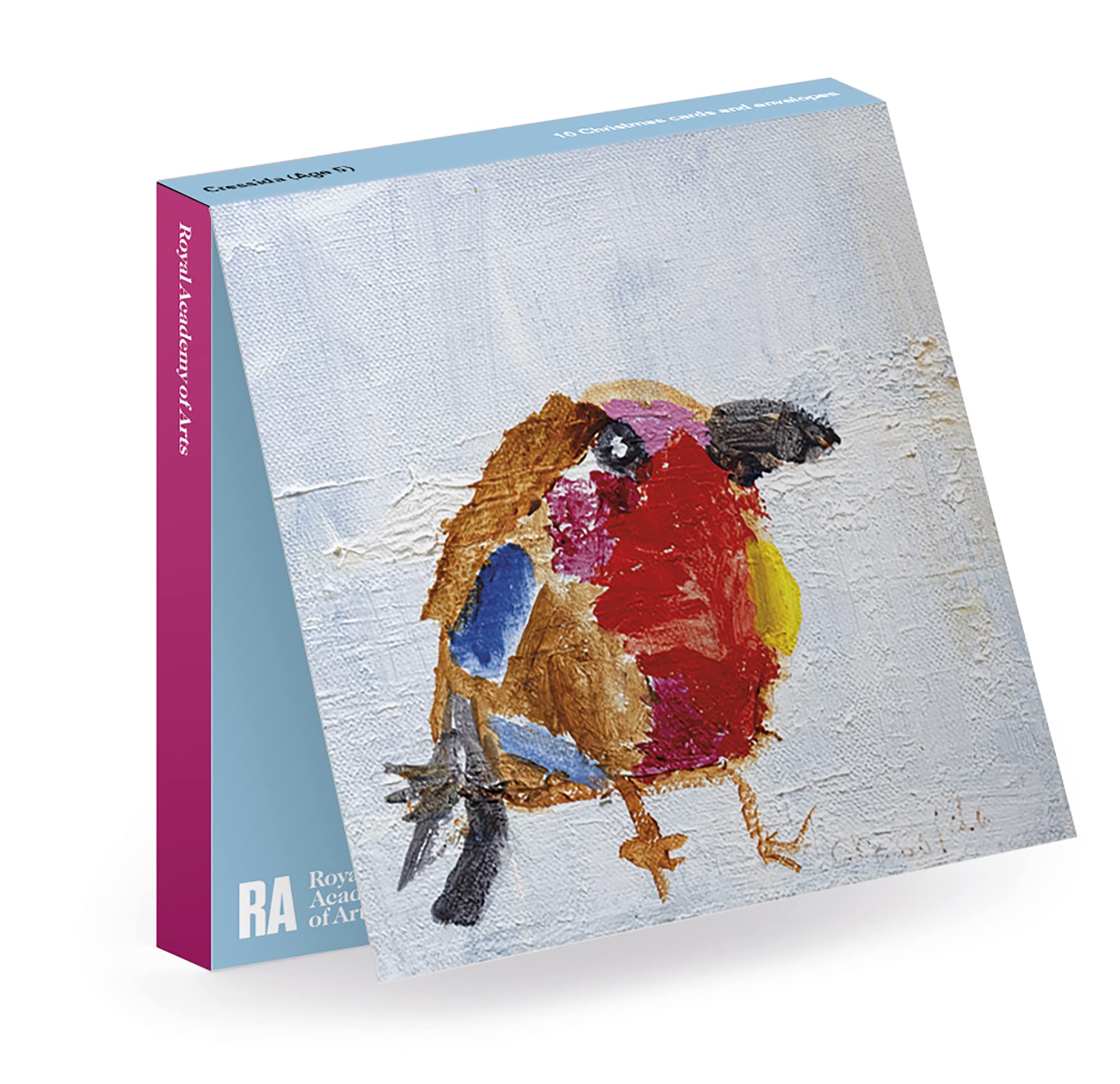 Royal Academy of Arts Cressida Robin in Snow Pack of 10 Christmas Cards (15 x 15cm), Multi