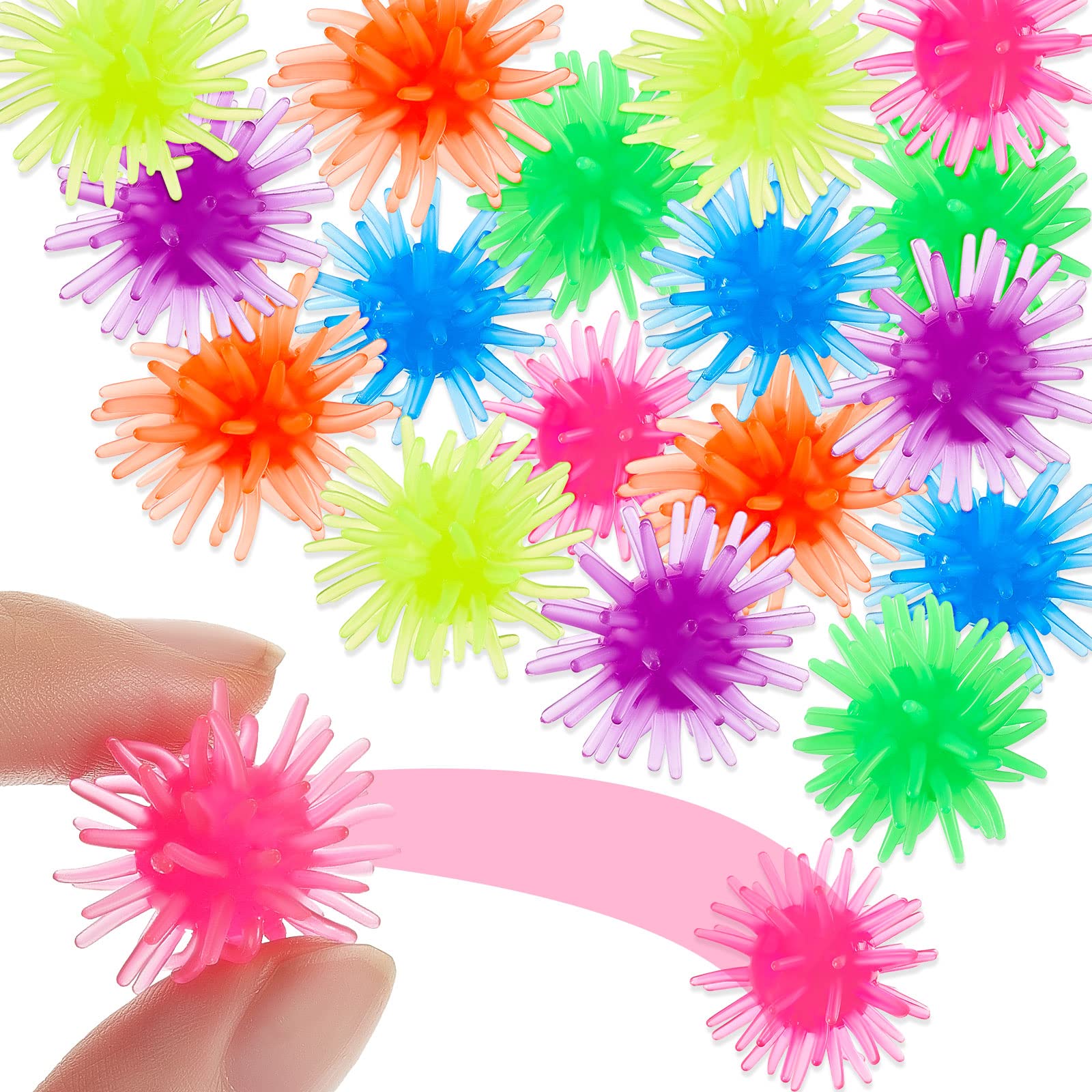 Photo 1 of 18 Pieces Window Crawler Balls Rolling Sticky Wall Ball Sticky for Throw at Wall Sticky Stretchy Wall Ball for Party Favor Stress Fidget Relief