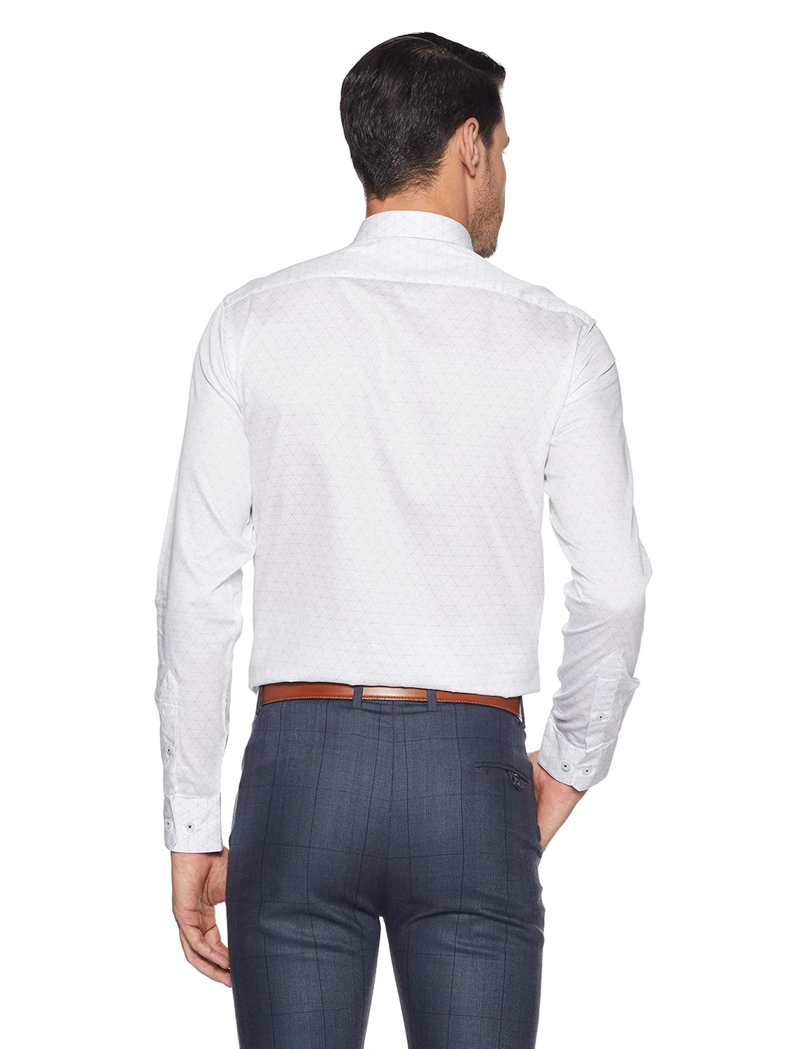 us polo association men's printed regular fit formal shirt