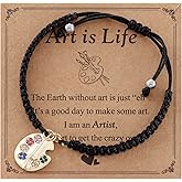 HUTIMY Artist Gifts for Women Friends a Painter Artistic Bracelets Painters Jewelry Art Bracelet