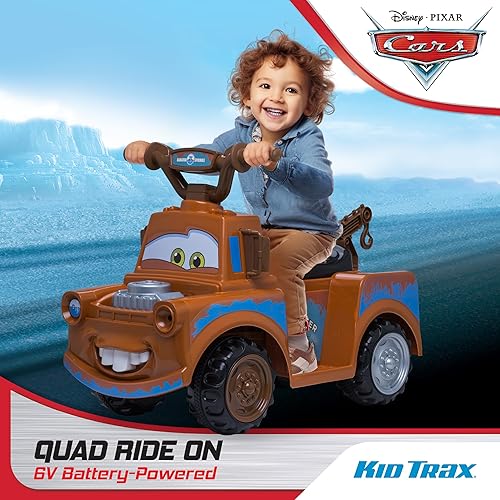 Kid Trax Toddler Disney Cars Tow-Mater Electric Quad Ride-On