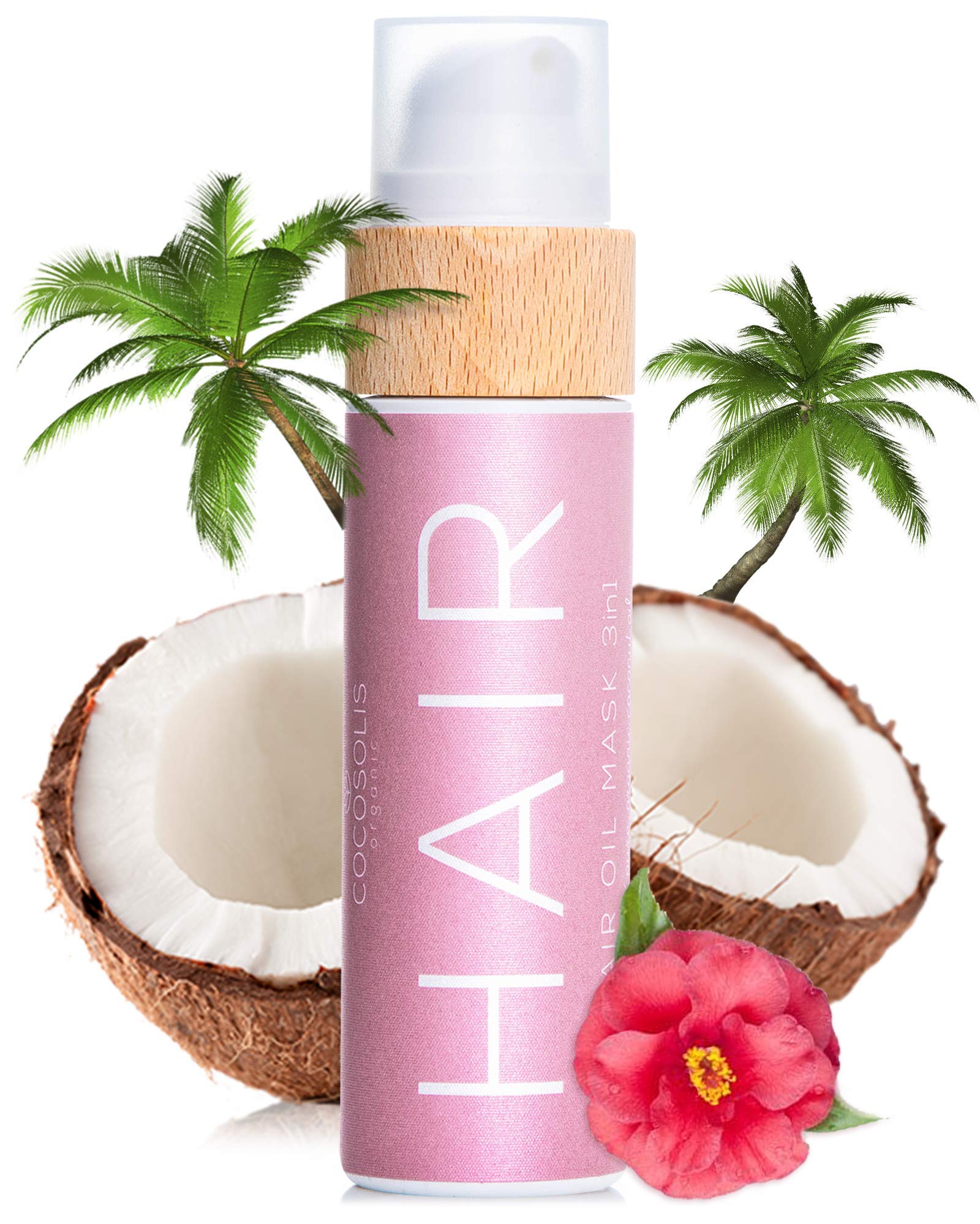 COCOSOLIS HAIR Oil Mask 3in1 Repairs Damaged Hair Silky ans Soft Hair Stimulates Fast Hair Growth Prevents Breaking, Split Ends and Tangles Protects from Sun-Damage