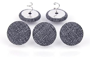 TIBOO DAY 30 Pcs 0.8" Bed Skirt Pins,Flax Covered Button Twist,Upholstery Pins Pins,Headliner Pins,Sofa Cover Twist Pins for Slipcovers Armrest Covers and Upholstery.(Medium Grey-1)