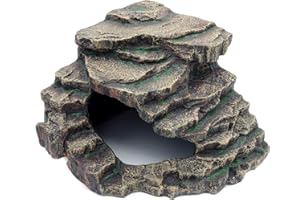 JIHAQUA Bearded Dragon Tank Accessories Extra Large Reptile Hideouts Cave Habitat Decor Bearded Dragon Clothes