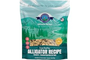 Shepherd Boy Farms Freeze Dried Raw Dog Food, Alligator Recipe, All Natural, No Synthetics, Made in USA with Goat's Milk & Organic Produce, High Protein, Complete Meal (14oz)