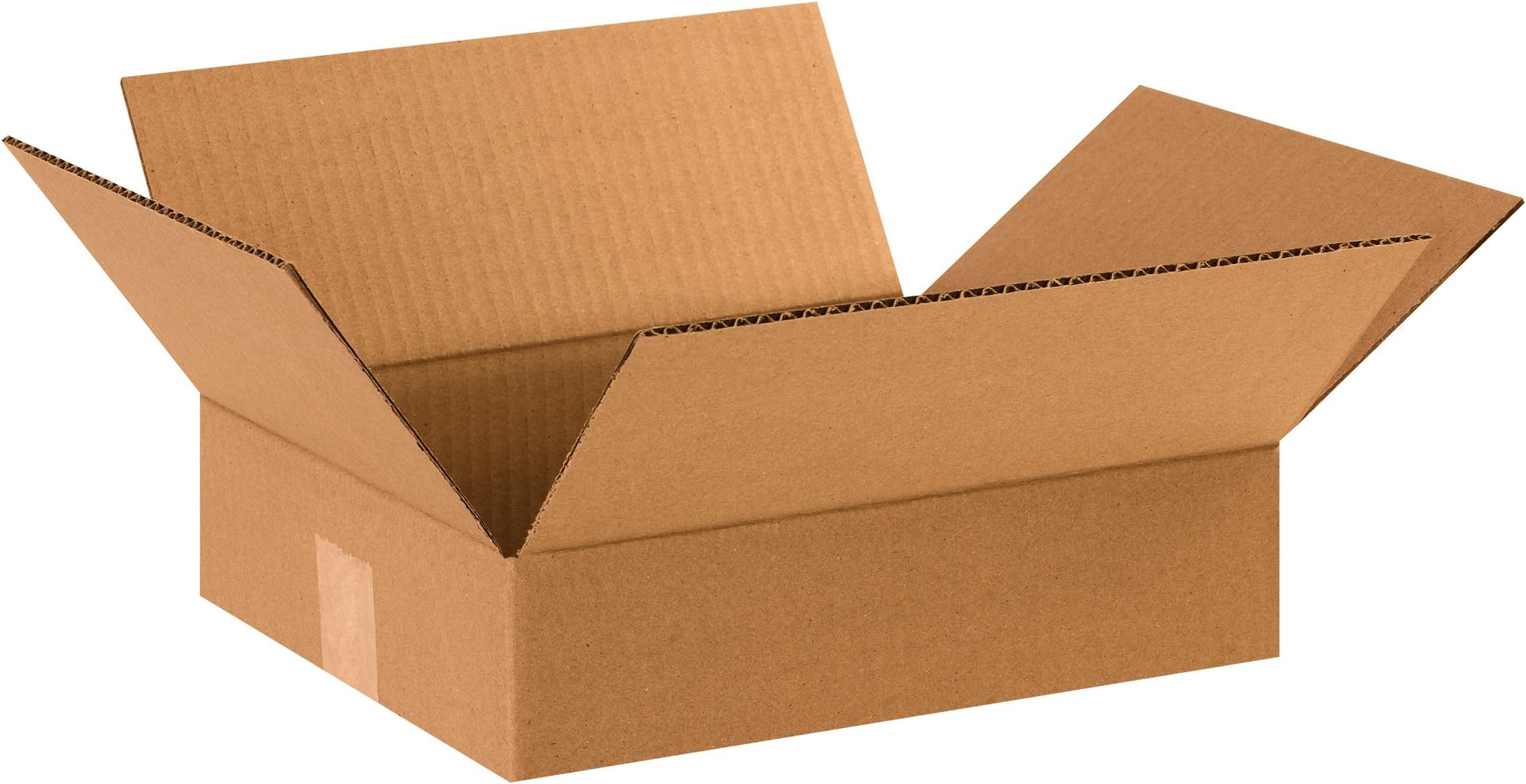 BOX USA12 x 10 x 3 Corrugated Cardboard Boxes, Flat 12"L x 10"W x 3"H, Pack of 25 | Shipping, Packaging, Moving, Storage Box for Home or Business, Strong Wholesale Bulk Boxes