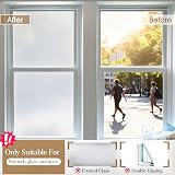 Lifetree Frosted Window Film Privacy 44.5×300 cm Non-Adhesive UV Blocker view 5
