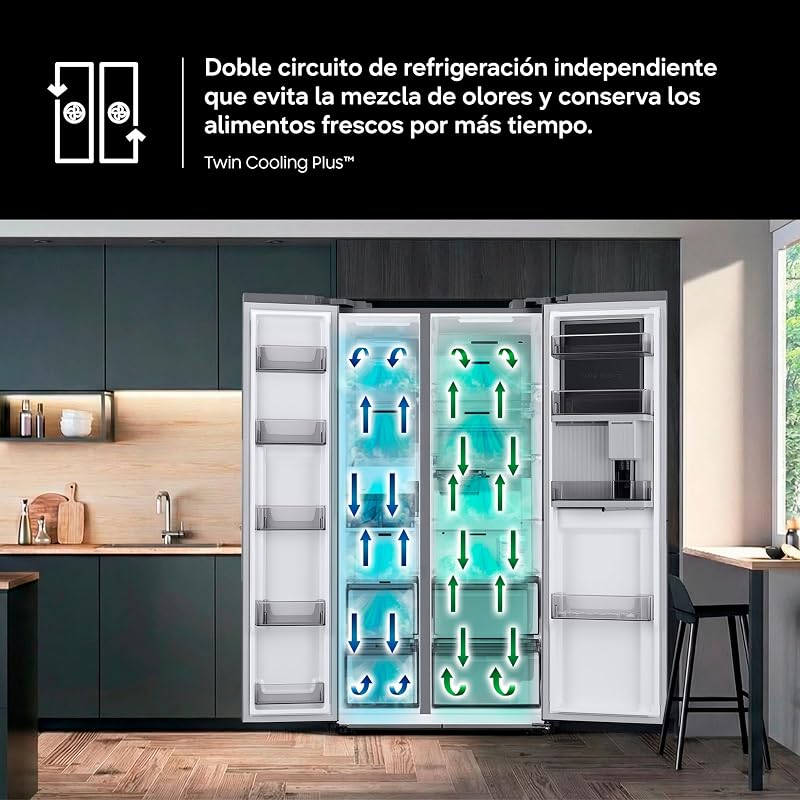 Frigorífico Porta Francesa Sem Gelo 178cm 495L SpaceMax RF50C530ES9/EF