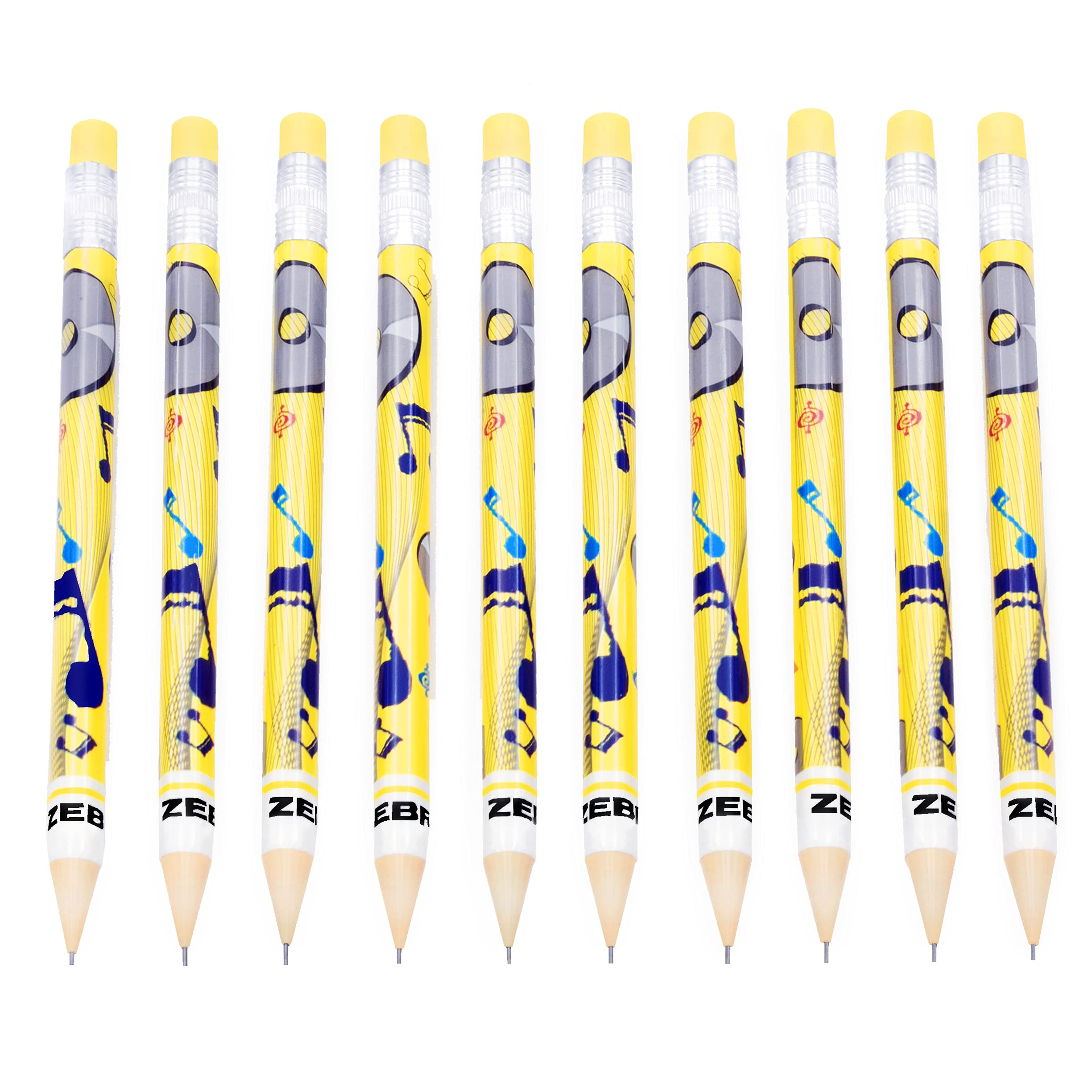 Zebra Cadoozle Mini Mechanical Pencil - 0.7mm Lead - Music Barrel - Pack of 10