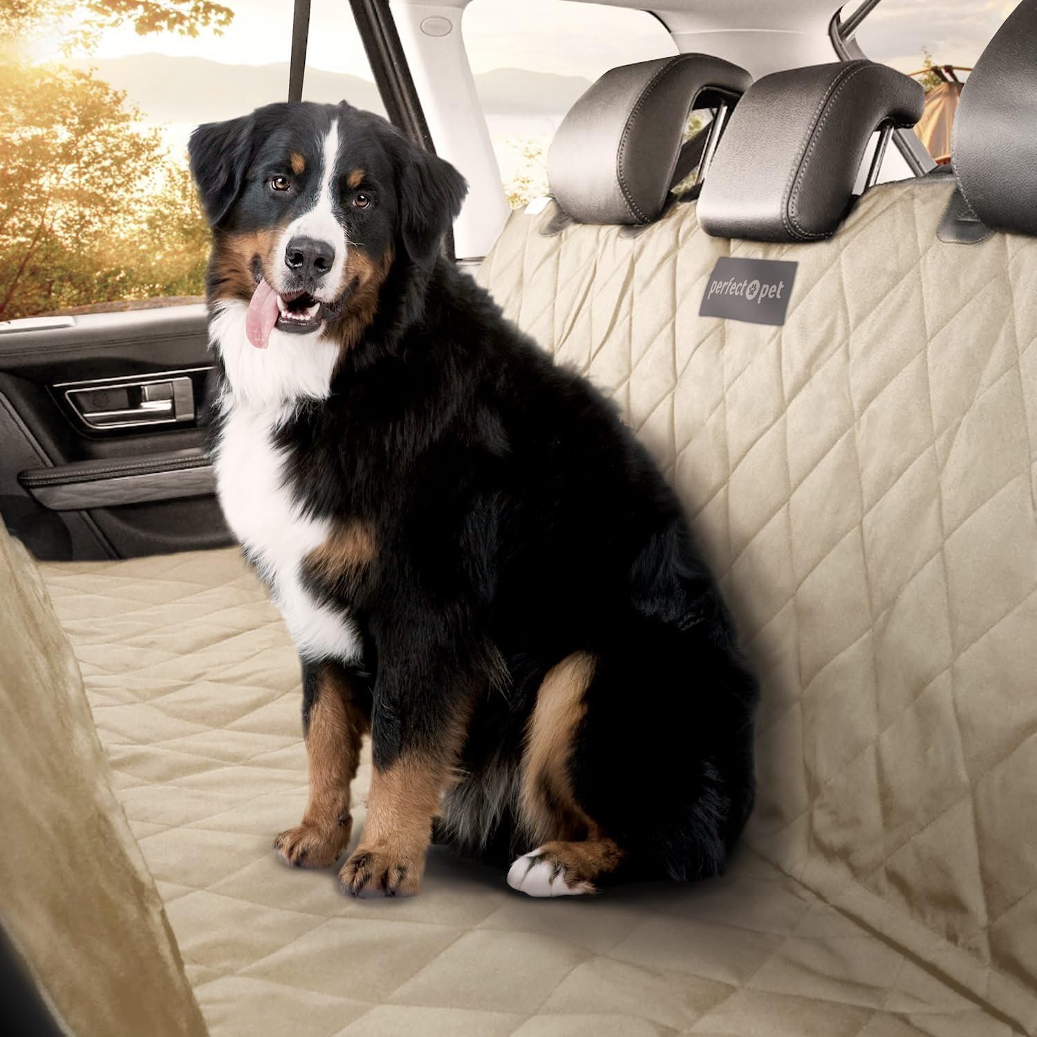 PERFECT PET Seat Cover - Dog and Cat Car Seat Cover/Hammock - Waterproof and Machine Washable - Non-Slip Quilted Technology to Protect Seats in Cars, Trucks, SUVs and Vans from Stains and Hair