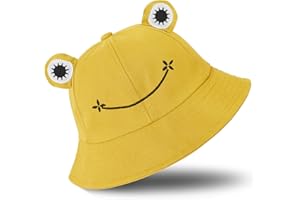 SAOROPEB Frog Bucket Hat - Cotton Funny Fisherman Hat for Adult Teens & Men