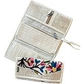 Asatre Hemp Tri-Fold Embroidered Wallet