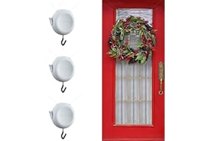 ZIP 'N HANG Christmas Wreath Hanger for Front Door: ZipnHang Adjustable Wreath Hook | Over The Door Hanger for Front or Storm Door, Glass & Screen | Damage-Free | Easy to Use | No Nails or Tape Needed