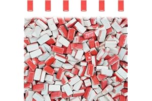 SMANTA Red Mosaic Tiles for Crafts, Rectangule Mosaic Tiles Colorful Stained Mosaic Ceramic Pieces Craft Tiles for Mosaics Making Supplies - 100 Pieces