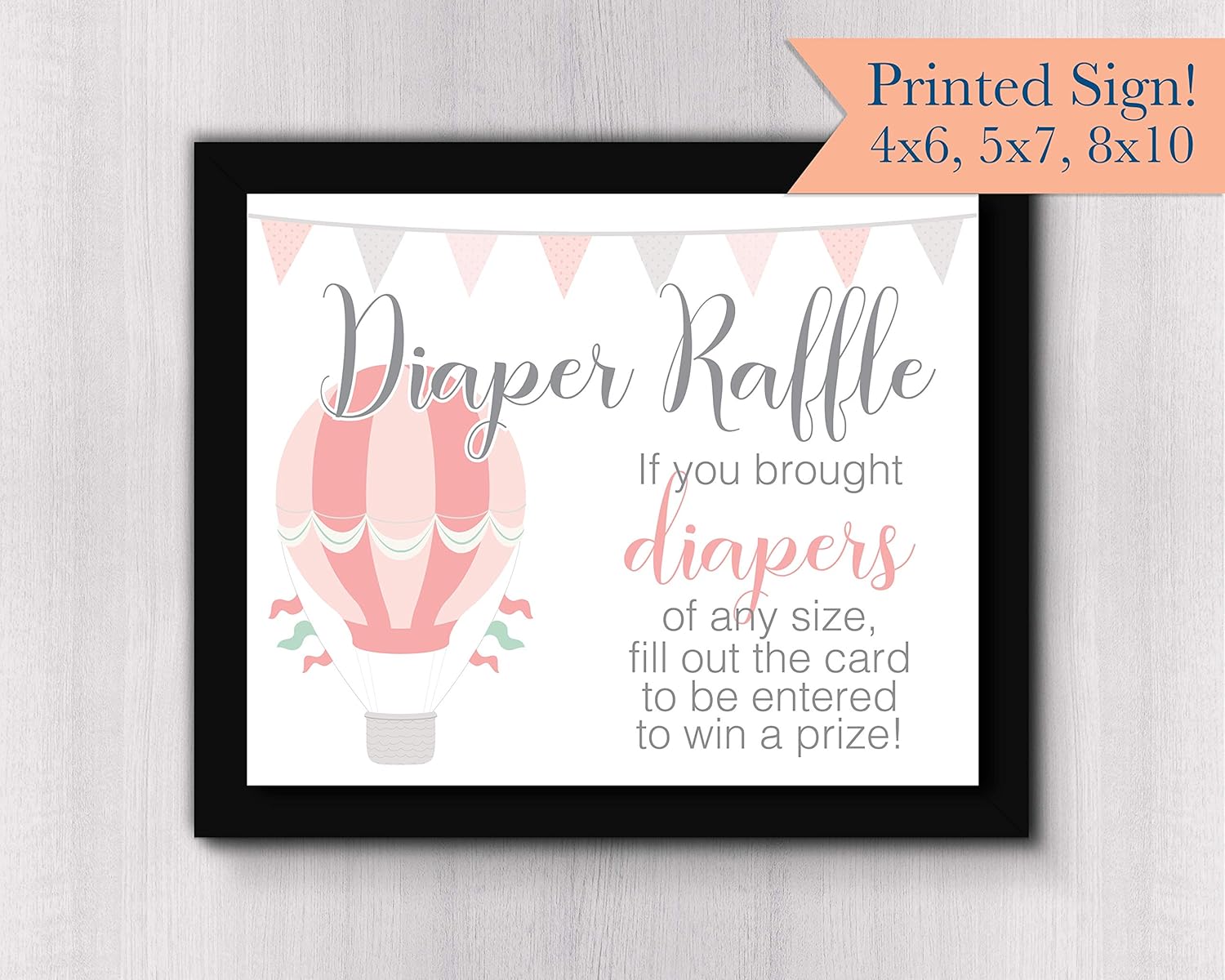 diaper raffle sign