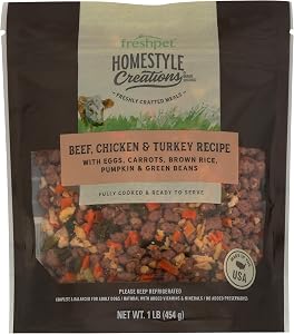 Freshpet Beef, Chicken & Turkey Homestyle Creations Dog Food, 16 Ounce