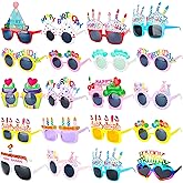 Cagemoga 20 Pack Happy Birthday Glasses Novelty Birthday Party Sunglasses Funny Plastic Birthday Eyeglasses for Photo Booth Props Birthday Party Favors