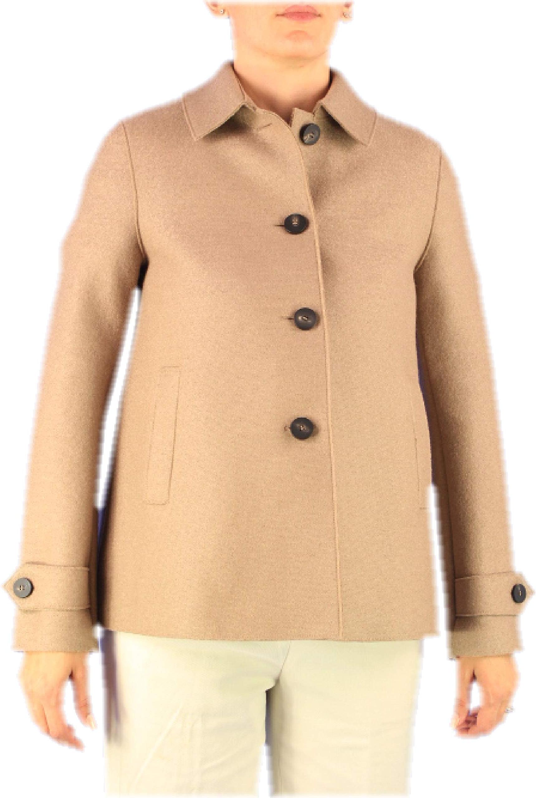 Harris Wharf London Luxury Fashion Womens A2328MLK446 Brown Coat | Fall Winter 19