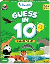 Skillmatics Guess in 10 Animal Planet Card Game - Family Trivia