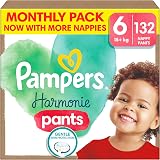 Pampers Harmonie Nappy Pants Size 6 15kg+ 72 Nappies Monthly Savings Pack