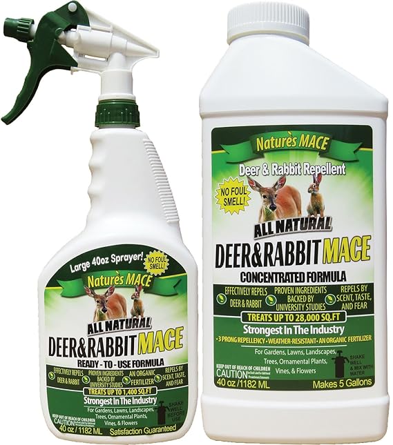 Amazon.com : Nature's Mace Deer and Rabbit Repellent 40oz Ready-to-Use