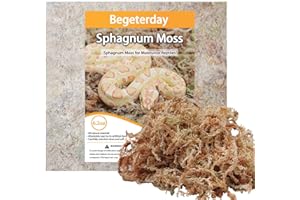 Begeterday 6.2oz Natural Sphagnum Moss for Reptiles,Ideal Humidity Retaining Medium for Snakes,Turtles and Other Reptiles,Good for Terrariums for Reptiles & Amphibians