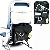 Airplane Seat Storage Pocket, International Travel Essentials,Airplane Pocket Organizer, Airplane Travel Accessories,Removable Toiletry Bag Designed