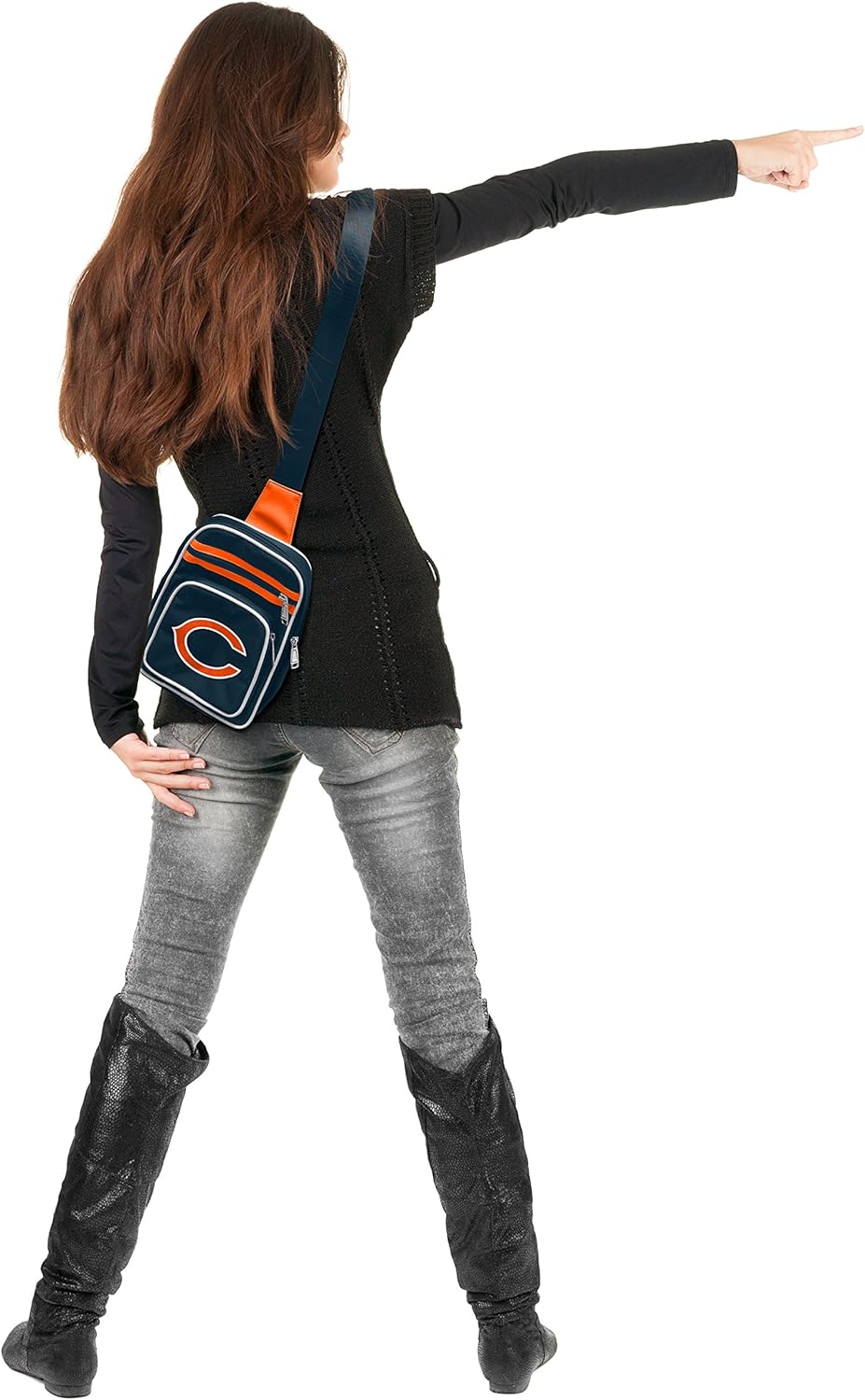Littlearth NFL Chicago Bears Mini Cross Sling Bag Navy, 7" x 10" x 3" : Sports & Outdoors